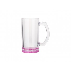 16oz Sublimation Clear Glass Beer Mug (Purple Red Bottom)(24pcs/ctn)